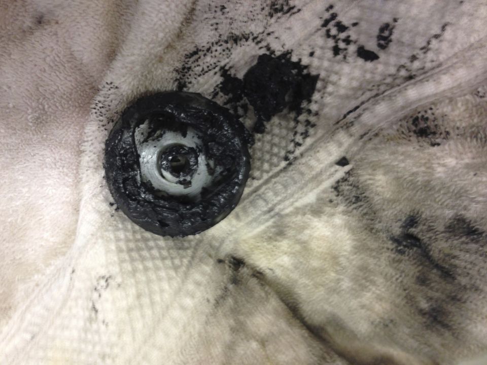 Old motor gear bushings have just disintegrated after 25 years.  Clean it out and replace.