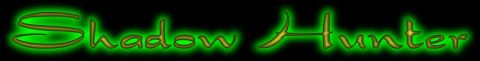1986 Ford LTD Crown Victoria - The text "Shadow Hunter" is displayed in a stylized font with a green glow.