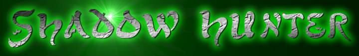 Green background with "SHADOW HUNTER" text and "SUPERMOTORS www.supermotors.net" logo