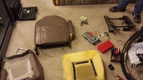 1996 Ford Bronco - seat all torn apart