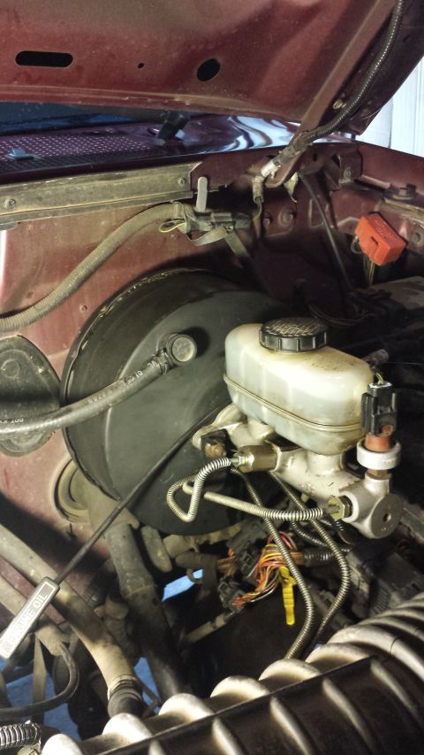 1996 Ford Bronco - 350 booster and MC installed.