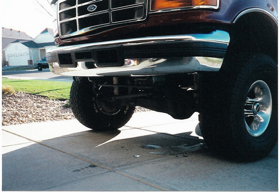 plastic air dam removed for better access