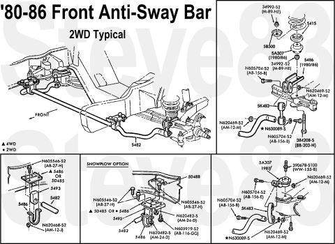 1983 Ford Bronco - '80-86 Front Anti-Sway Bar End link bolt N605704S439 or N605704S2 [url=http://www.supermotors.net/registry/media/832841] http://www.supermo…