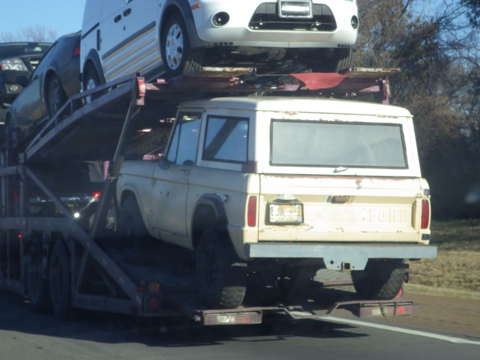 Early Bronco headed for a new home.