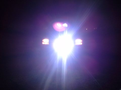 1996 Ford Bronco - Night shot these lights are insanely bright