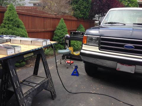 1989 Ford Bronco - Replacing dual front shocks with new Gabriel Max Control shocks. Unknown how many miles the old ones had but the ride was rough. Trying to…