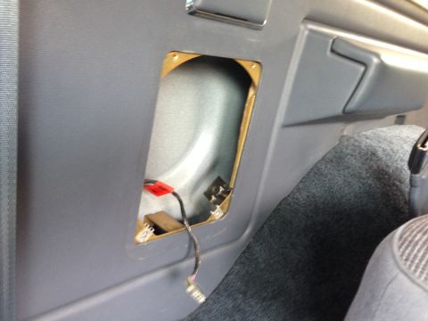 1989 Ford Bronco - Rear speaker mount.