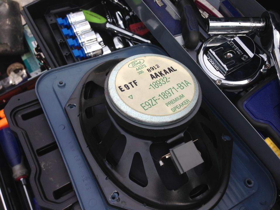 OEM rear speaker.