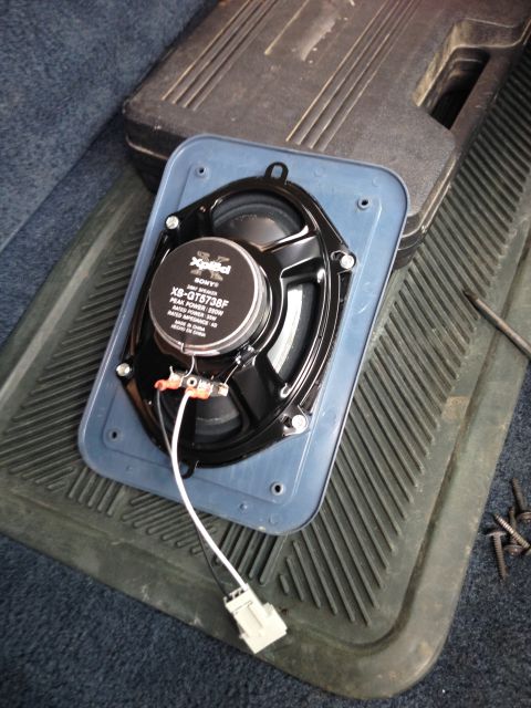 1989 Ford Bronco - New Sony rear speaker mounted.