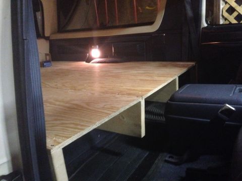 1989 Ford Bronco - Made sure that I had free movement of both front seats. Also have a little area under the supports to store snow brush, tools, shovel, etc.…