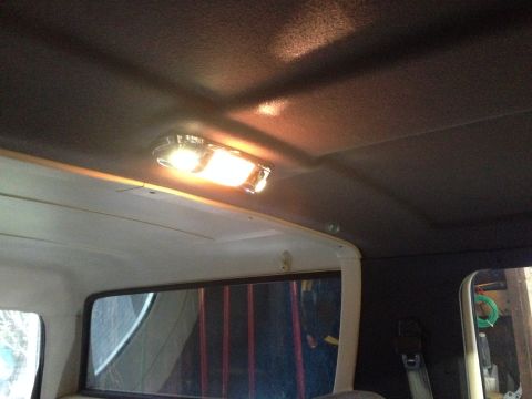 1989 Ford Bronco - Replaced map lights with LED bulbs but couldn't find one for the dome light. I got a new incandescent bulb and replaced the yellowish cover…