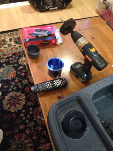 1989 Ford Bronco - 3 1/2" hole saw did the trick.