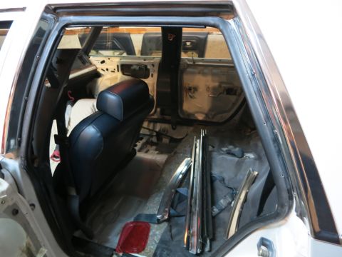 1991 Ford LTD Crown Victoria - Interior view of a 1991 Ford Crown Victoria LTD during a restoration project, with parts removed.