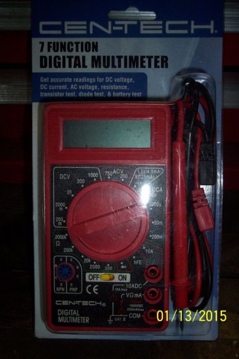 1973 Ford F-250 - A Centech 7 Function Digital Multimeter is shown in its retail packaging.