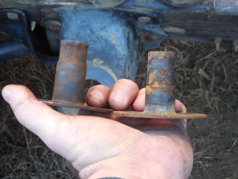 1983 Ford Bronco - The sleeve for the #2 body mount (in the footwells) is different from all the others: its necked section is much shorter, even though the t…
