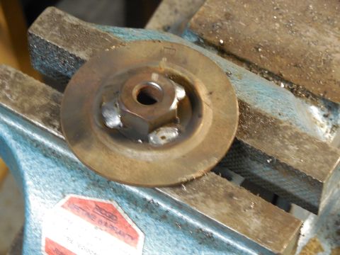 1983 Ford Bronco - After thoroughly wire-wheeling them, and removing the burrs from the tube, I welded the 7/16"-14tpi nut back to the sleeve.