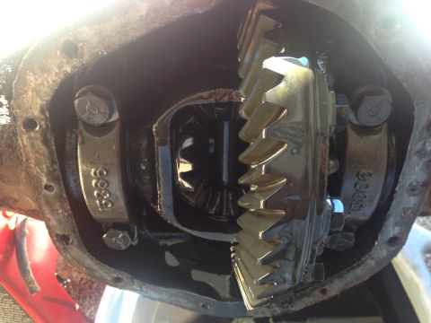 1994 Ford Bronco - Close-up view of internal differential gears with visible part numbers.