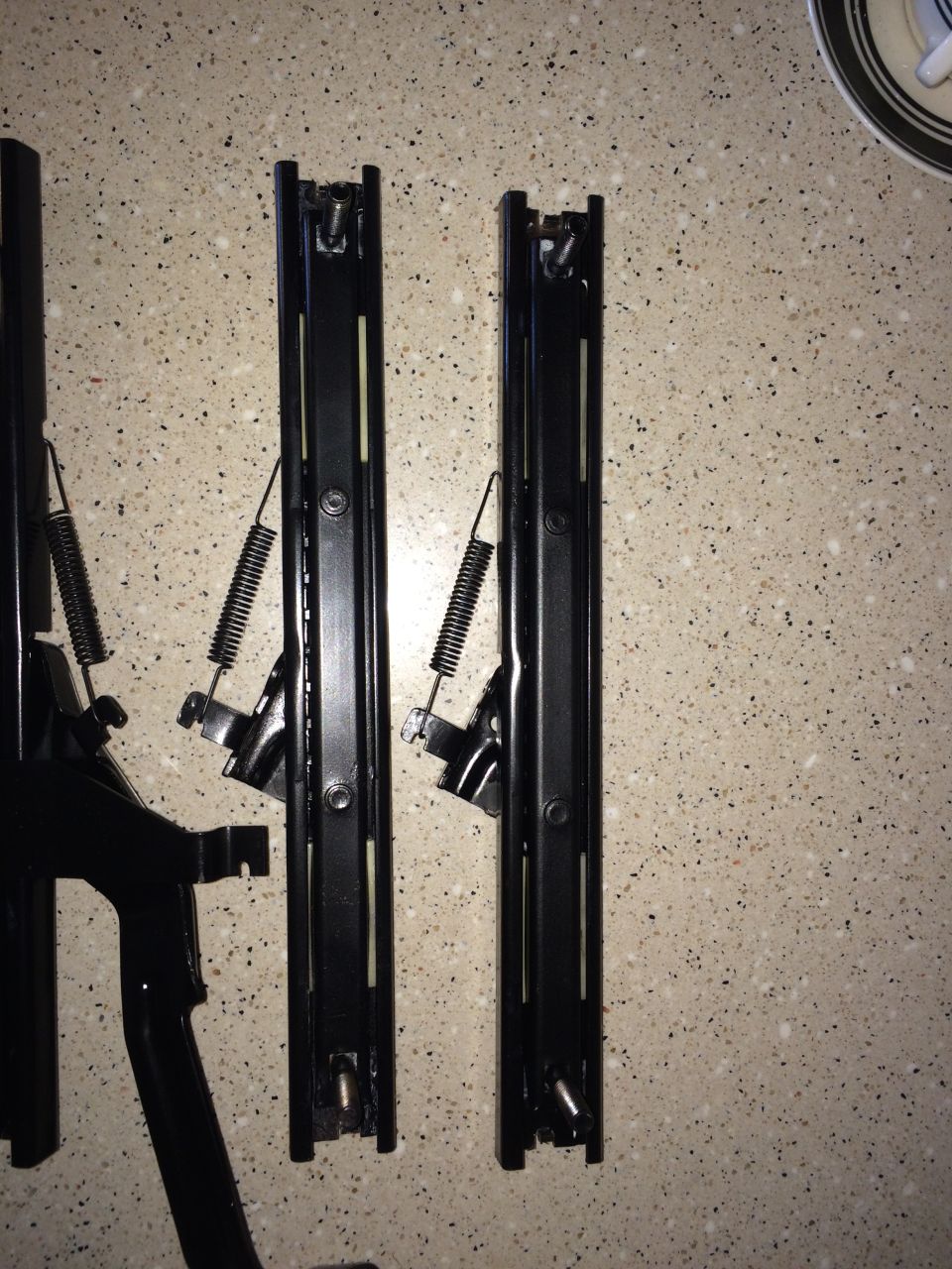 1965 Mustang restored seat tracks