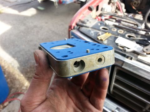 1981 Ford Bronco - Despite having everything drilled for the idle screws, they were dummy blanks and had no threads and the holes didn't go all the way throug…