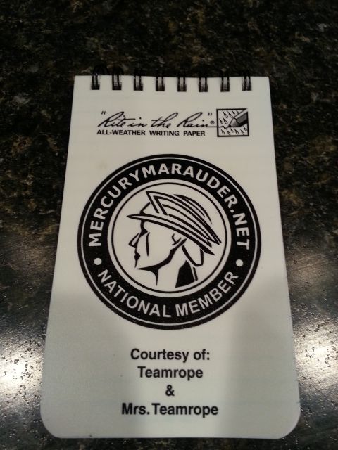 2003 Mercury Marauder - Notepad