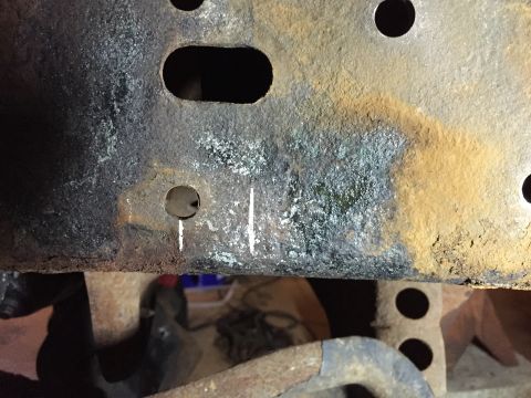 1994 Ford Bronco - This image shows a close-up of a corroded vehicle frame, not a complete vehicle.