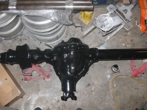 1988 Ford Bronco - Rear axle assembly, likely from a Ford truck or SUV, painted black.