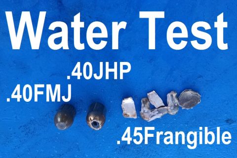 2004 Land Rover Land Rover - Water Test The .40s were fired from ~20' into a plastic 55gal drum with maybe 15gal of rainwater inside. The .45 was fired down through the…