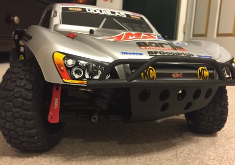 2014 Dodge 1500 - This is a remote control truck, not a 2014 Dodge 1500. It features racing decals and a off-road design.