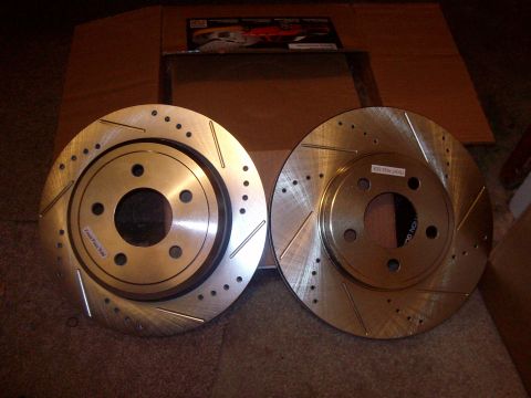 2004 Ford Crown Victoria - New PowerStop Cross Drilled and Slotted Rotors