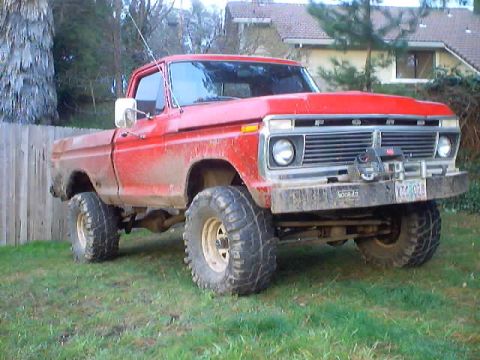 1976 Ford F-100 - As myddy as I could get in 2WD all day.