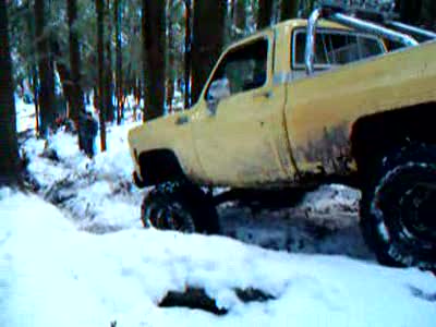 1985 Ford Bronco - Andrew at the top of the last hill before the axle incident