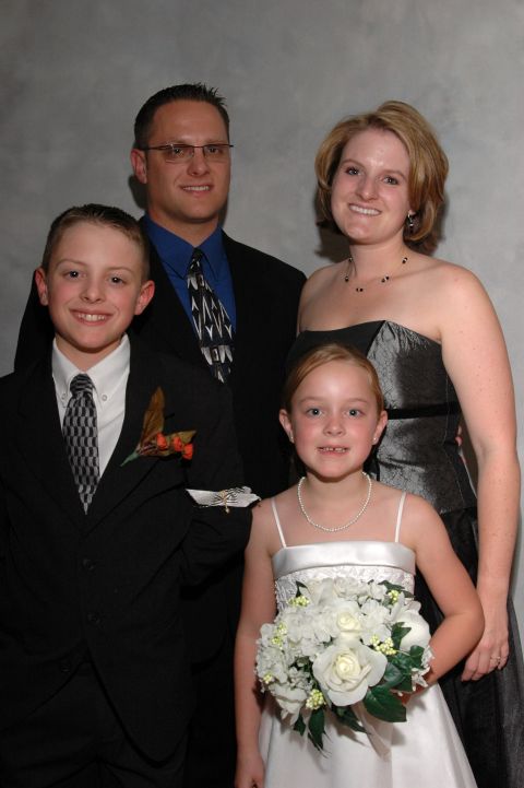 Family posing for a portrait