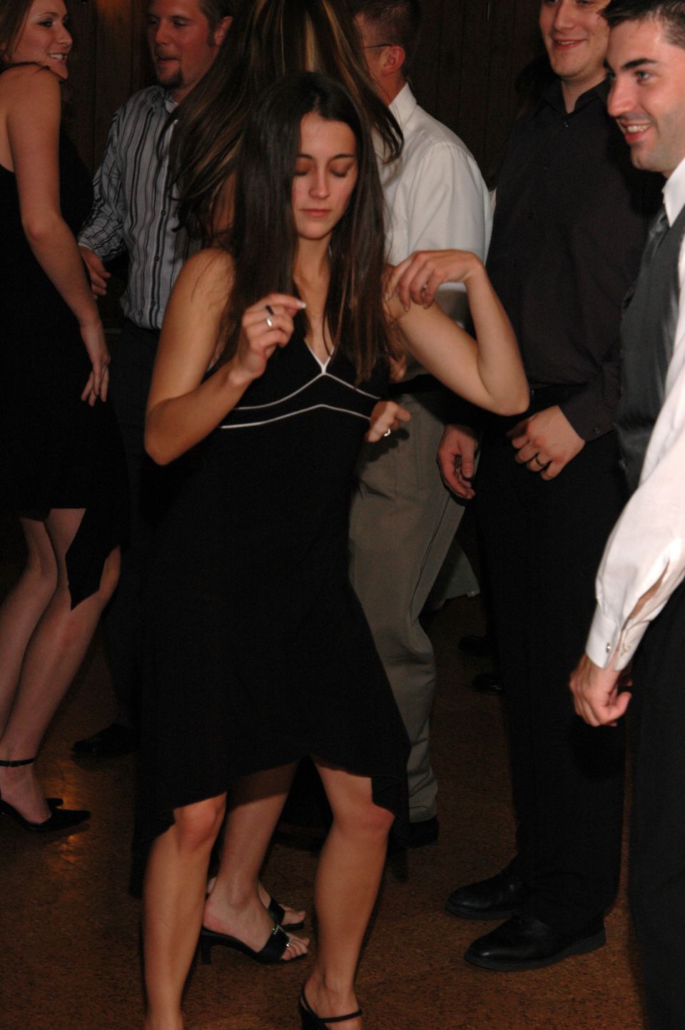 People dancing at a wedding reception