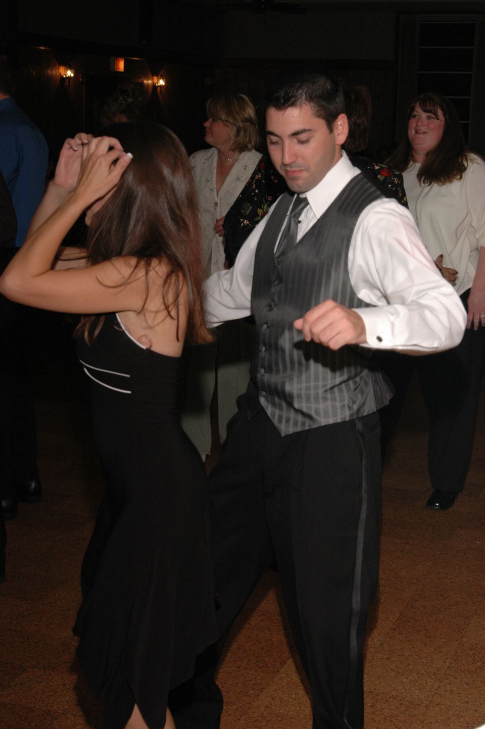 People dancing at a wedding reception