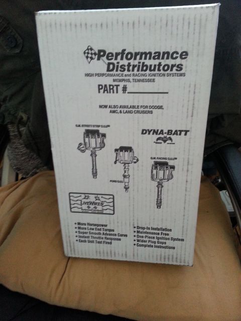 1981 Ford Bronco - Box for Performance Distributors ignition parts, showing diagrams and features.