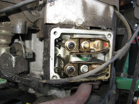 2006 Honda RANCHER - Close-up view of an engine's internal valve train components, showing rockers and springs.