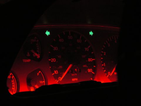 1991 Ford Probe - RED LED GUAGES