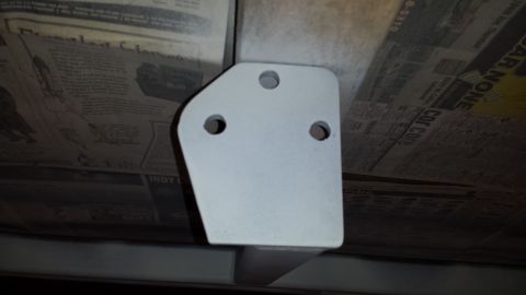 1996 Ford Bronco - mounting plate with a coat of primer