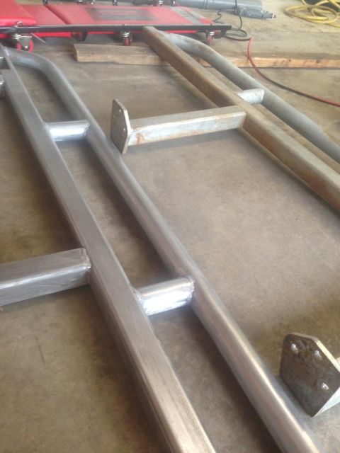 1996 Ford Bronco - My son sanded down one side (left) still one side to go (right)