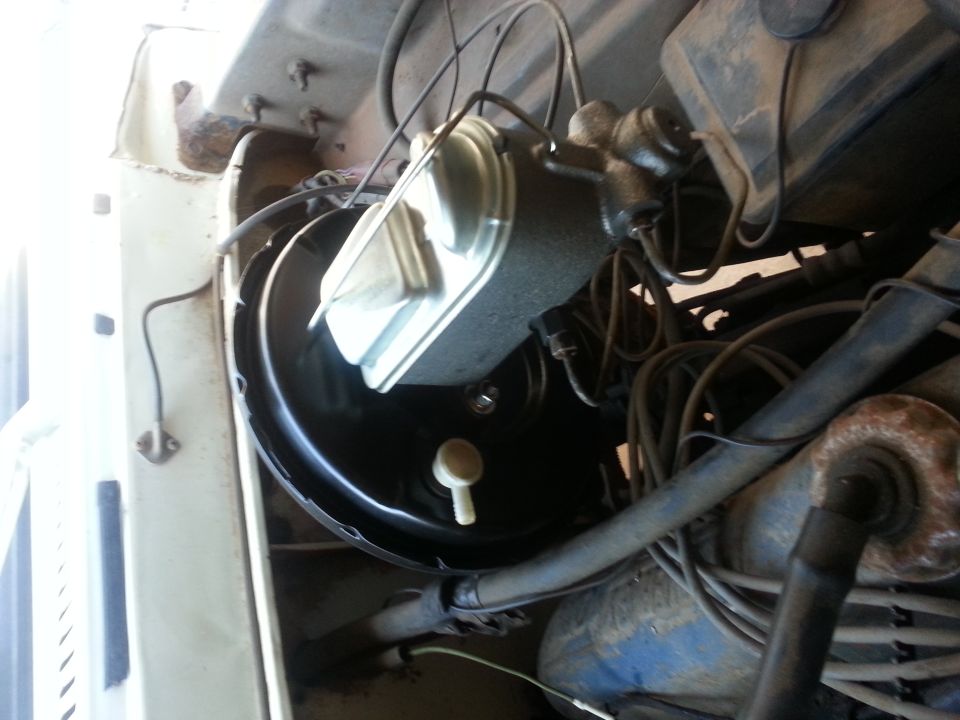 1973 Ford F-100 brake master cylinder and booster assembly