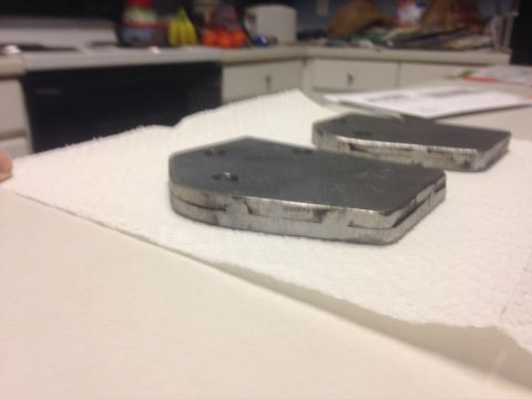 1996 Ford Bronco - Side view of the shims. 1/4" each. should give me the 1/2" I need to get the sliders level with the body