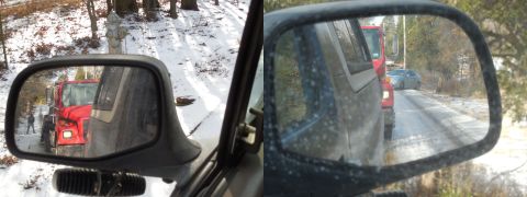 1983 Ford Bronco - I drove this road earlier in the day (when it was colder) with no trouble. But now that it's warming up (to about 33F), it's VERY slick. As…