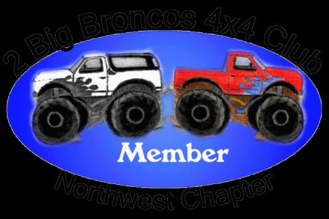 1996 Ford Bronco - 2 Big Broncos Logo (transparent background)