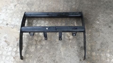 Black bull bar with two horizontal bars and mounting brackets