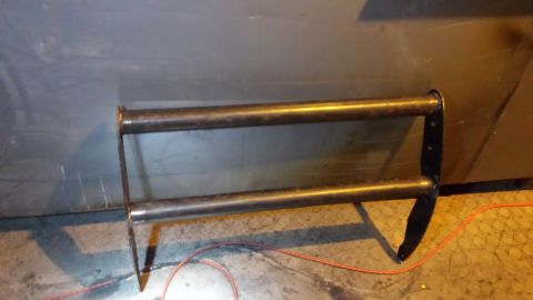 Black bull bar with two horizontal bars