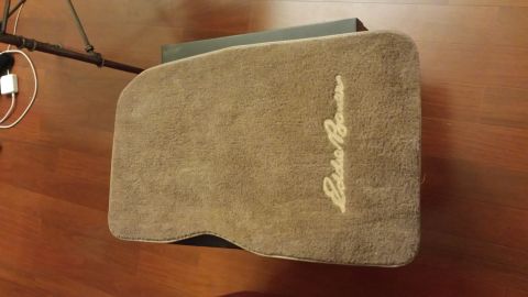 1995 Ford Bronco - A tan floor mat with the embroidered Eddie Bauer logo is shown.