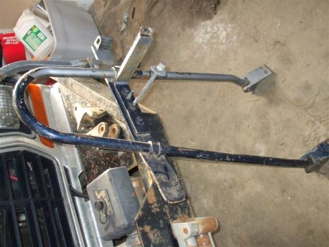 1979 Ford Bronco - Front bumper and brush guard assembly, likely for an older truck or SUV.