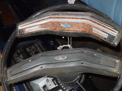 1979 Ford Bronco - Removed dashboard trim pieces from a Ford vehicle, possibly a 1979 Bronco.