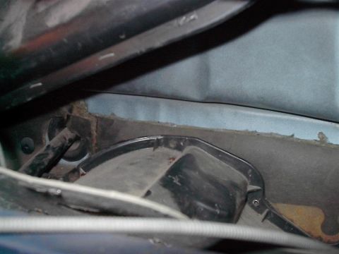 1979 Ford Bronco - Interior view of a vehicle's component and wiring, likely part of the dashboard or firewall.