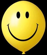 1988 Ford Bronco - A yellow smiley face is displayed against a black background with website information at the bottom.
